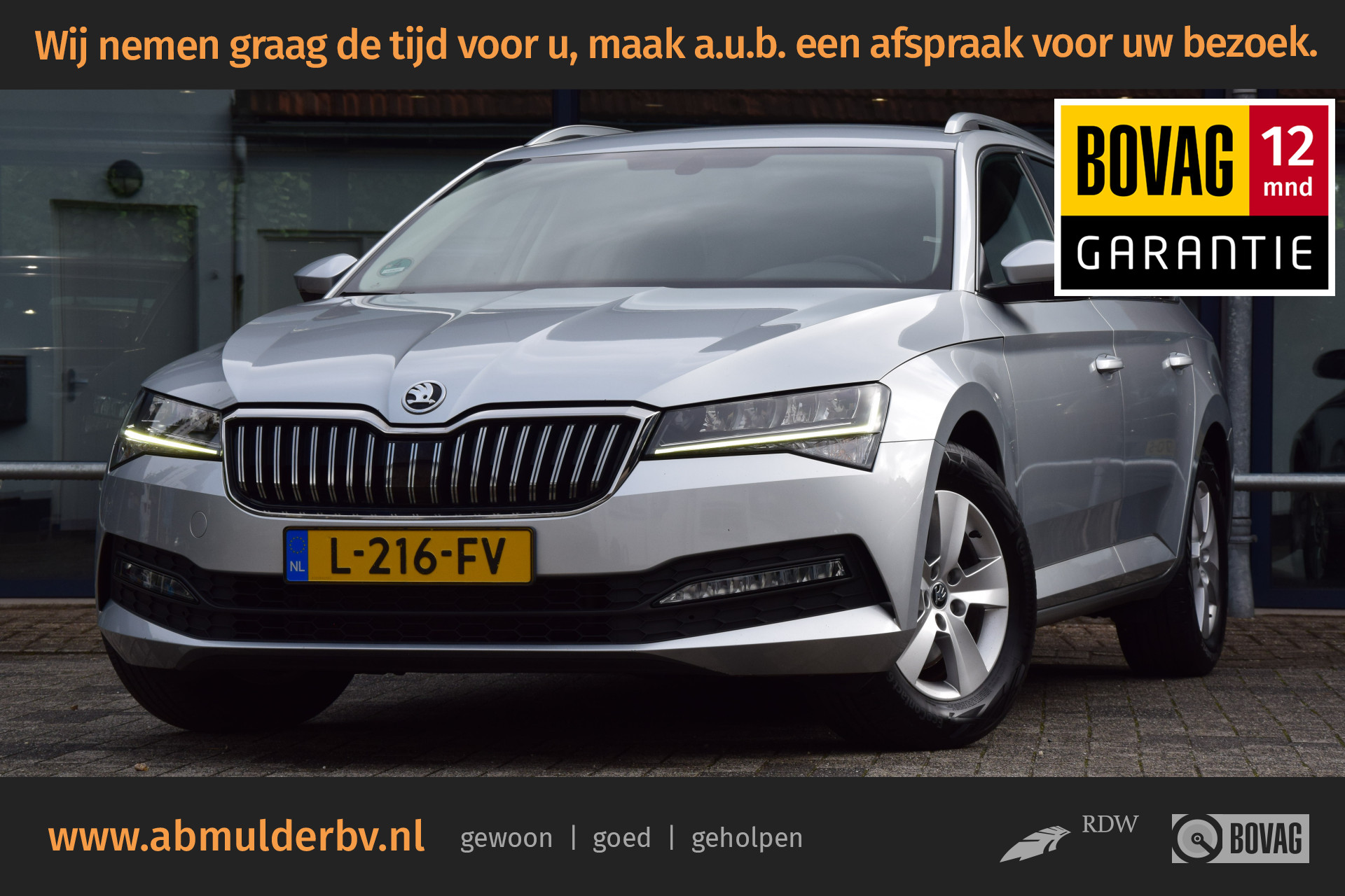 Skoda Superb Combi 1.5 TSI 150PK ACT Business Edition DSG Automaat | Org. NL | BOVAG Garantie | Trekhaak | Lederen Bekleding | Full LED | Apple Carplay/Android Auto | Cruise&Climate Control | afbeelding 1
